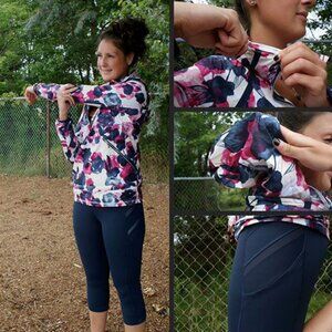 Lululemon Miss Misty Pullover Inky Floral Ghost Inkwell Bumble Berry Sz 8 NWT